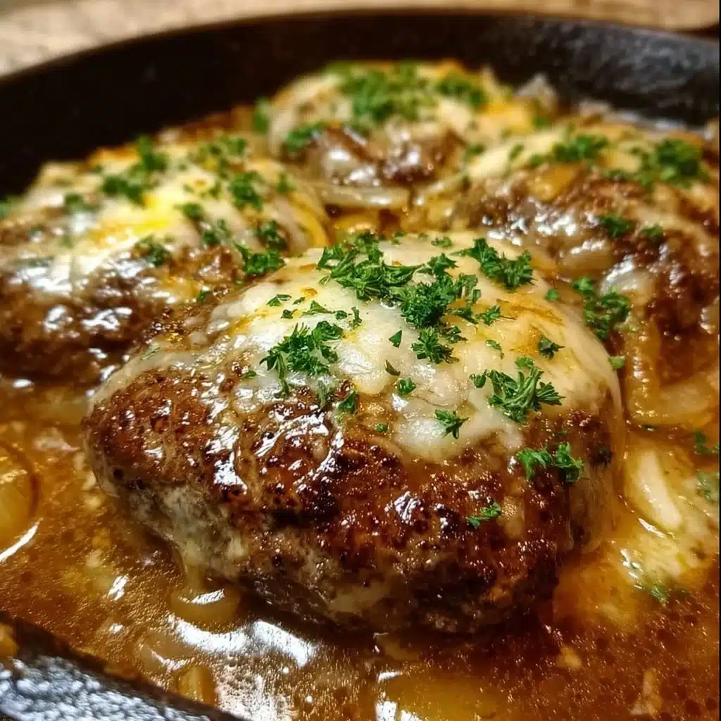 Amish Hamburger Steak Bake with savory ingredients and flavorful patties