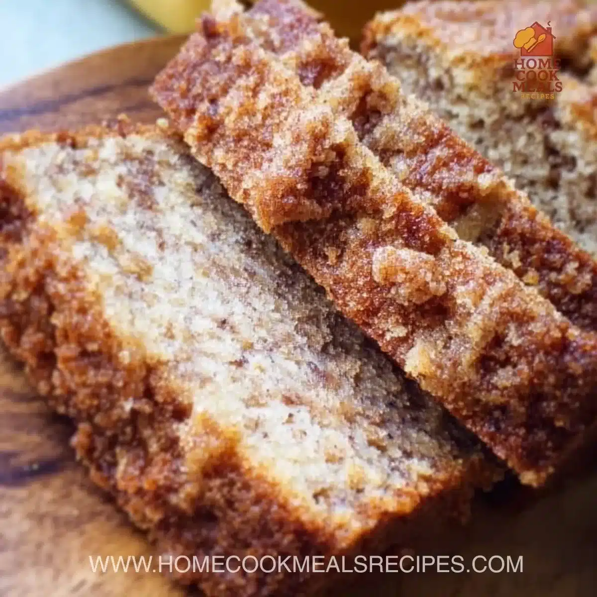 Delicious Coffee Cake Banana Bread fresh out of the oven, perfect for breakfast.