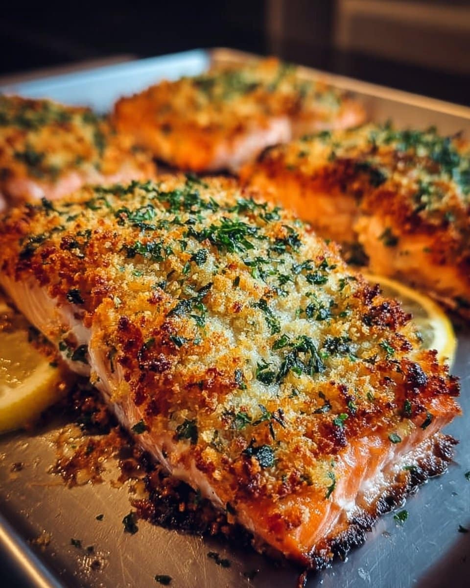 Crispy Parmesan Salmon Bake