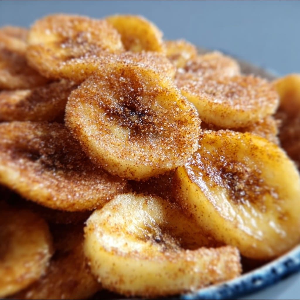 Cinnamon-Sugar Air Fryer Banana Chips