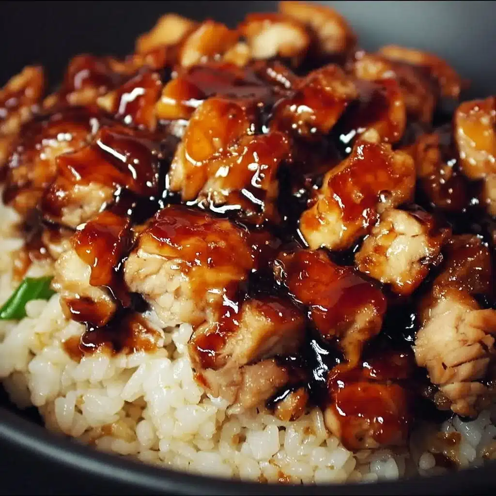 Honey BBQ Chicken Rice with tender chicken and vibrant vegetables