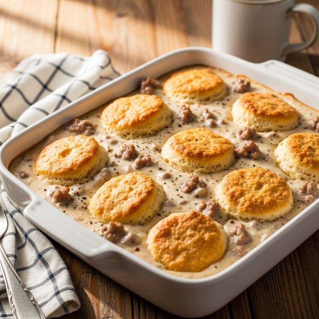 Biscuits and Gravy Casserole