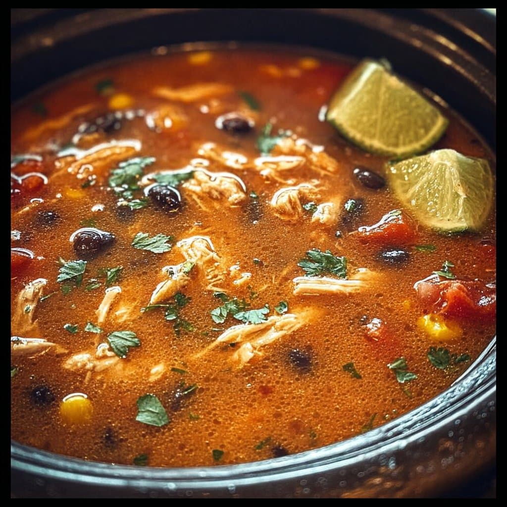 Crockpot Chicken Tortilla Soup