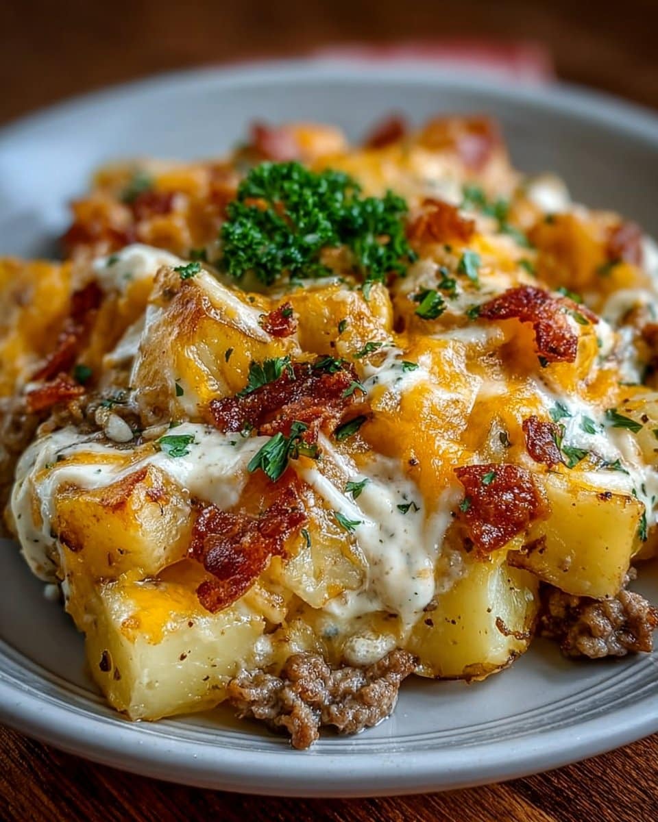Slow Cooker Cowboy Potato Casserole