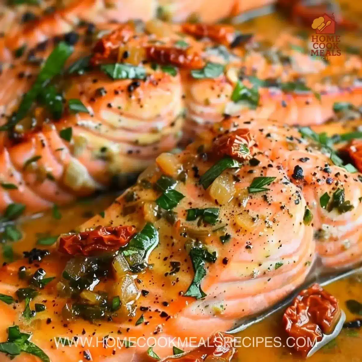 Delicious Marry Me Salmon served on a plate, ready for a romantic dinner.