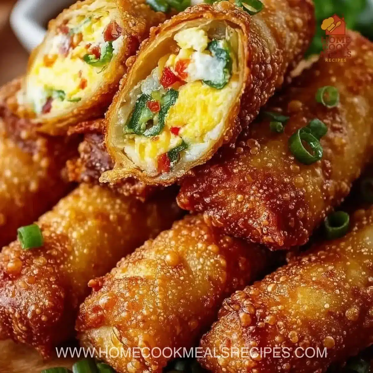 Mini Jalapeno Popper Egg Rolls on a plate, crispy and flavorful appetizer.