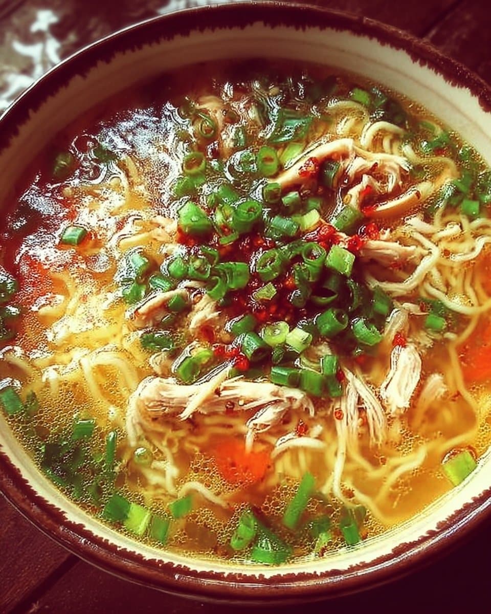 Classic Ginger Garlic Chicken Noodle Soup