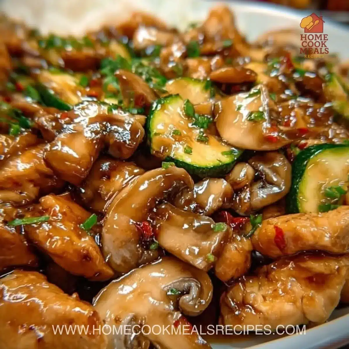 Delicious panda express mushroom chicken copycat recipe with vibrant vegetables.