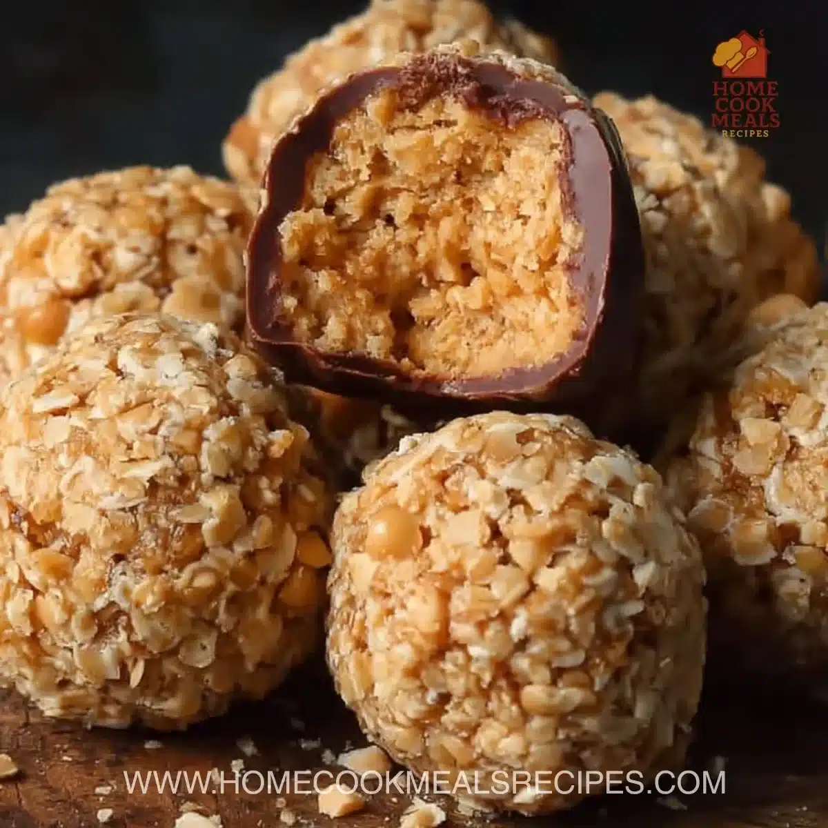 Delicious Peanut Butter Rice Krispies Balls on a plate ready to enjoy