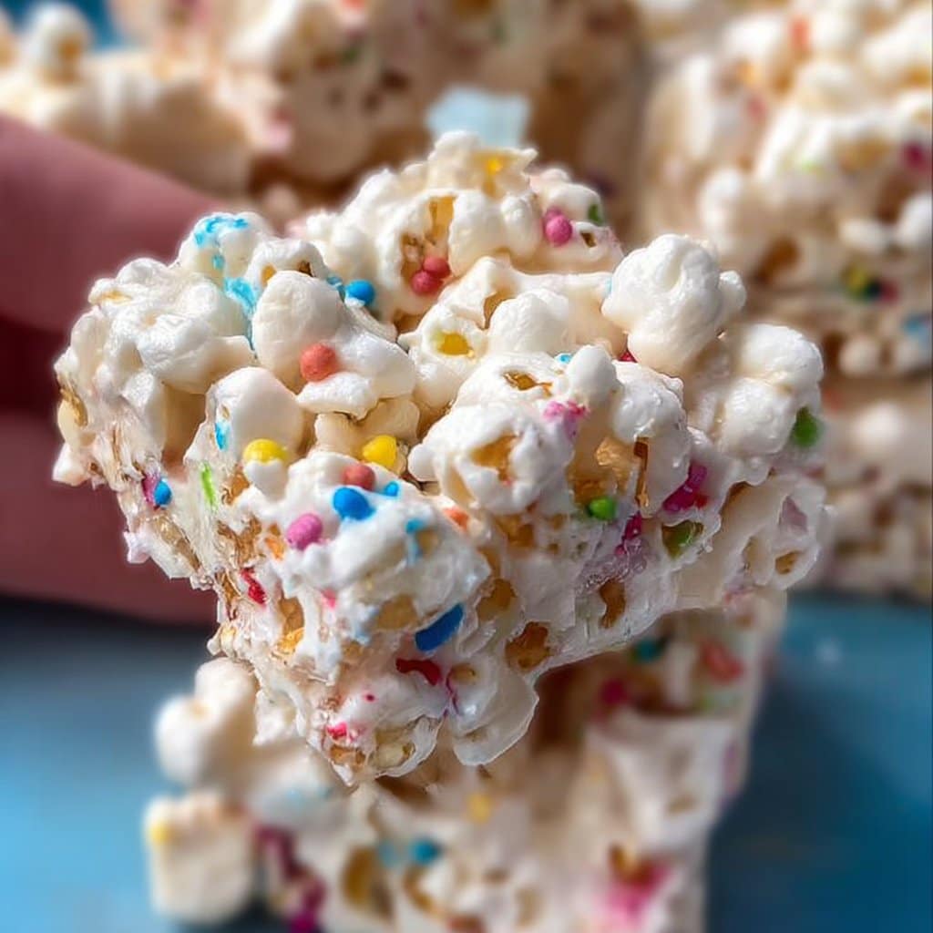 Funfetti Marshmallow Popcorn Treats