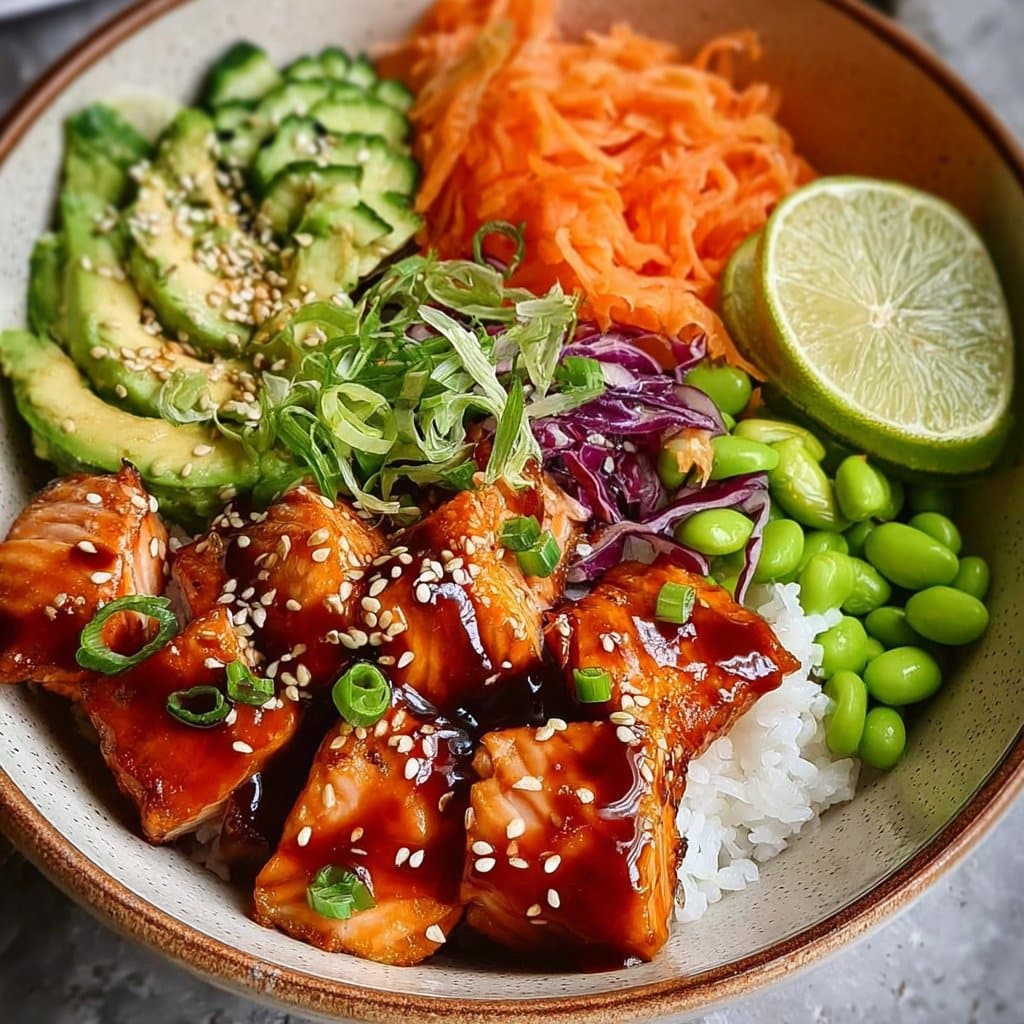 Honey Sriracha Salmon Bowls: A Sweet and Spicy Delight