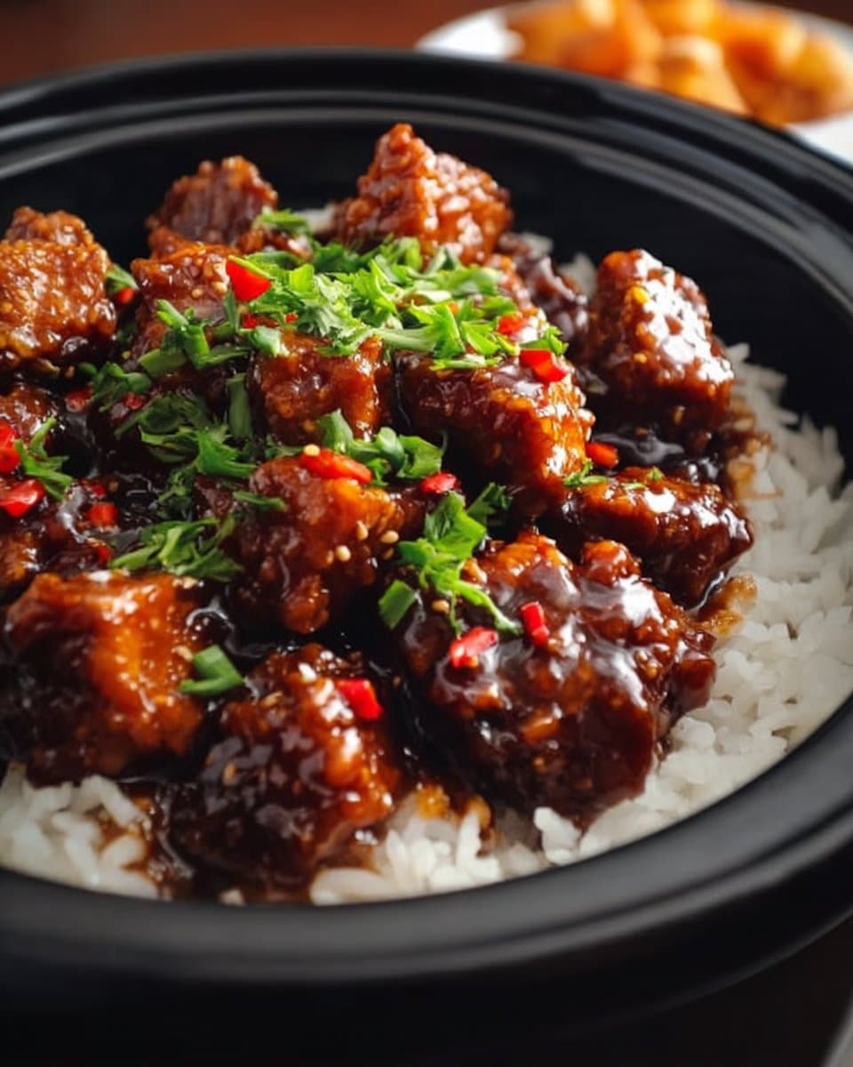Easy Crockpot General Tso's Chicken