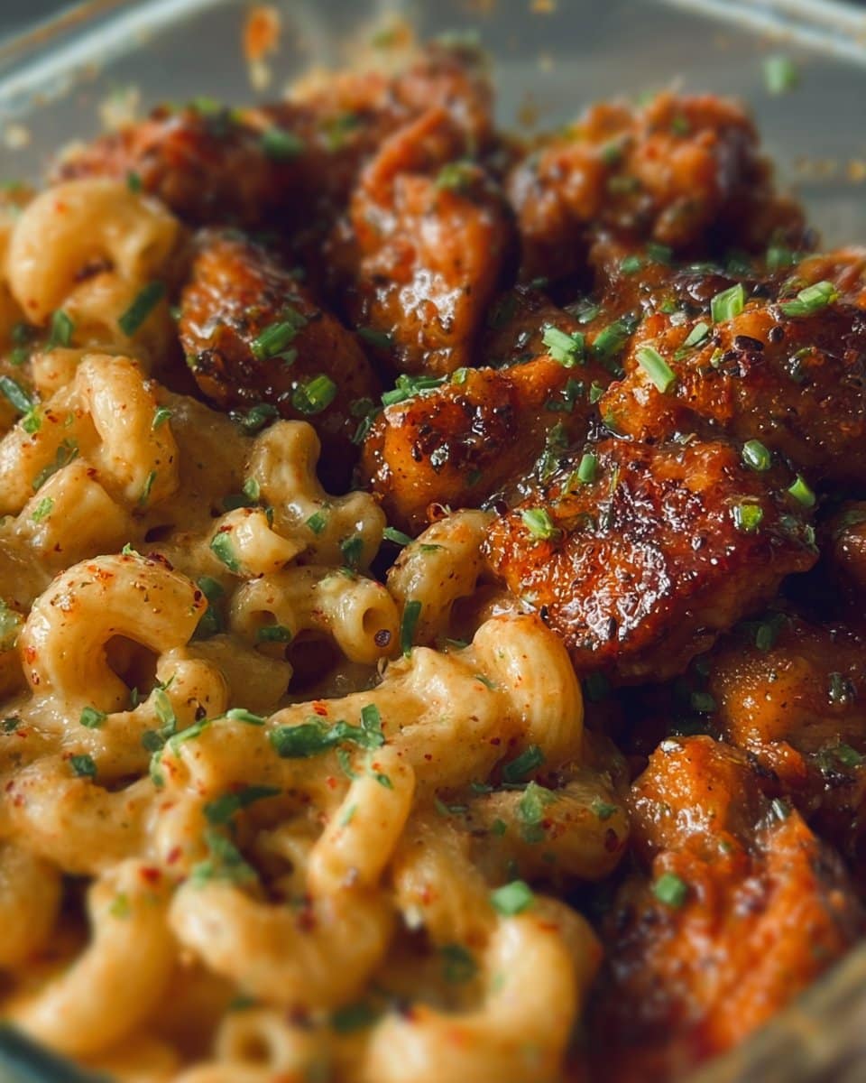 High-Protein Honey Garlic Butter Chicken with Mac & Cheese