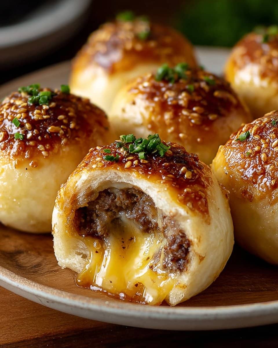 Garlic Parmesan Cheeseburger Bombs Recipe