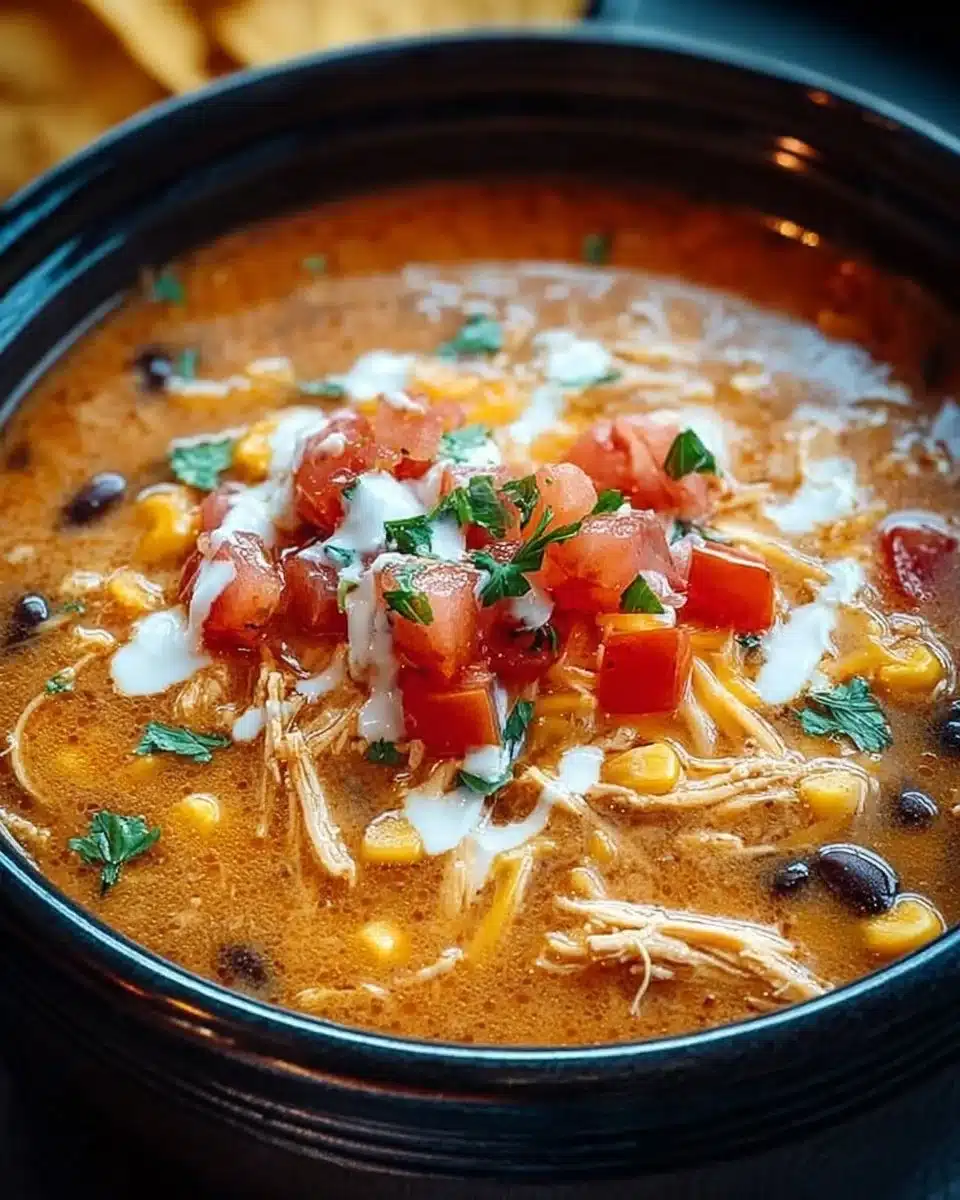 Crockpot Chicken Tortilla Soup