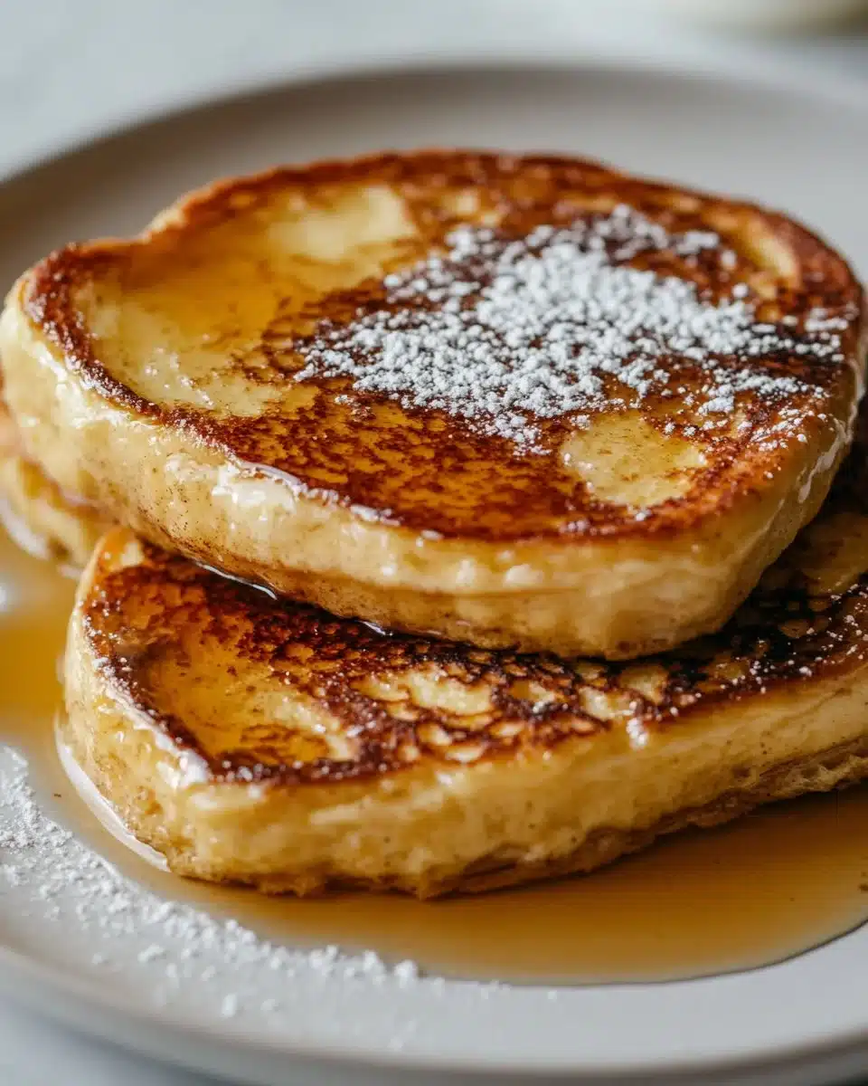 Delicious Blackstone French Toast served with syrup and berries