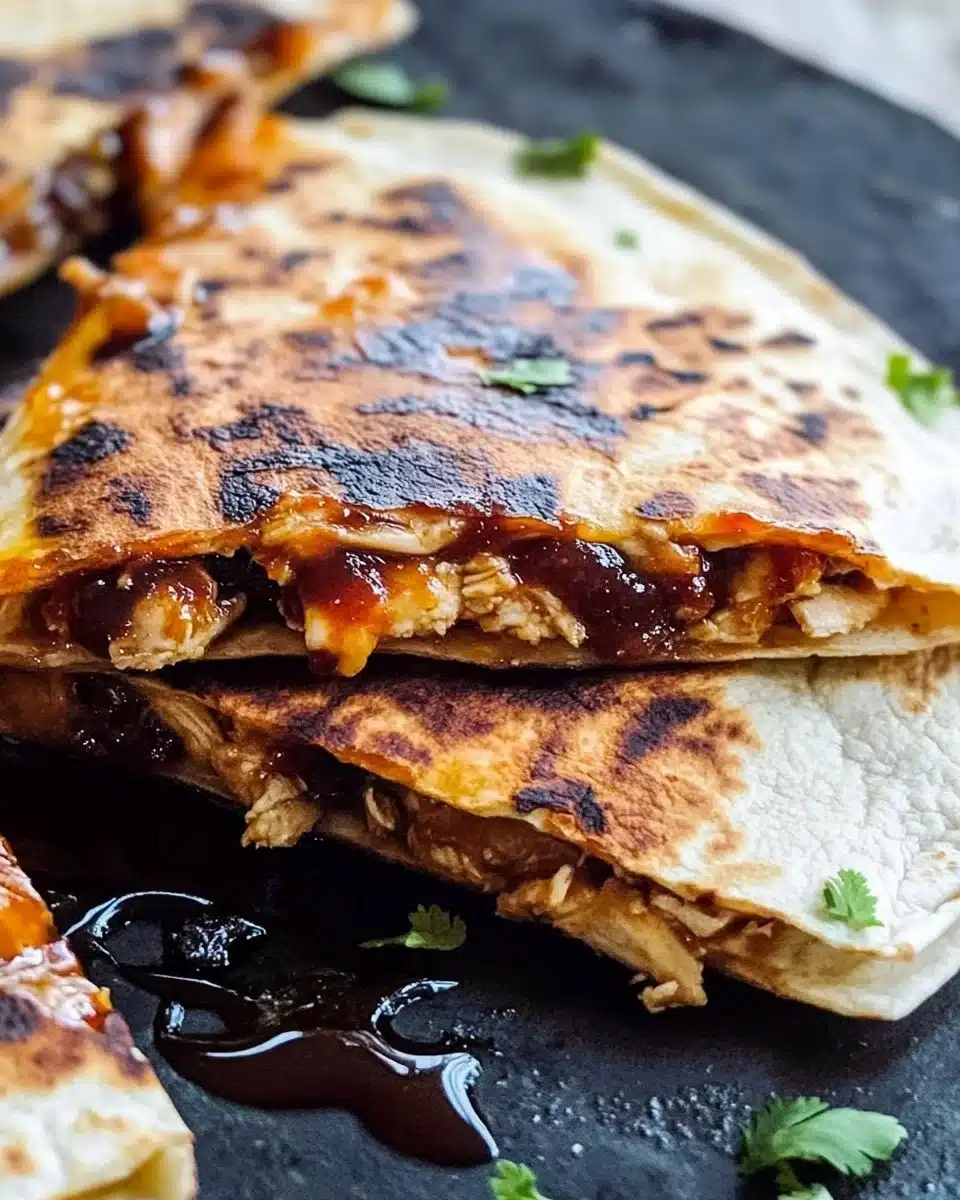 Blackstone Hot Honey BBQ Chicken Quesadillas