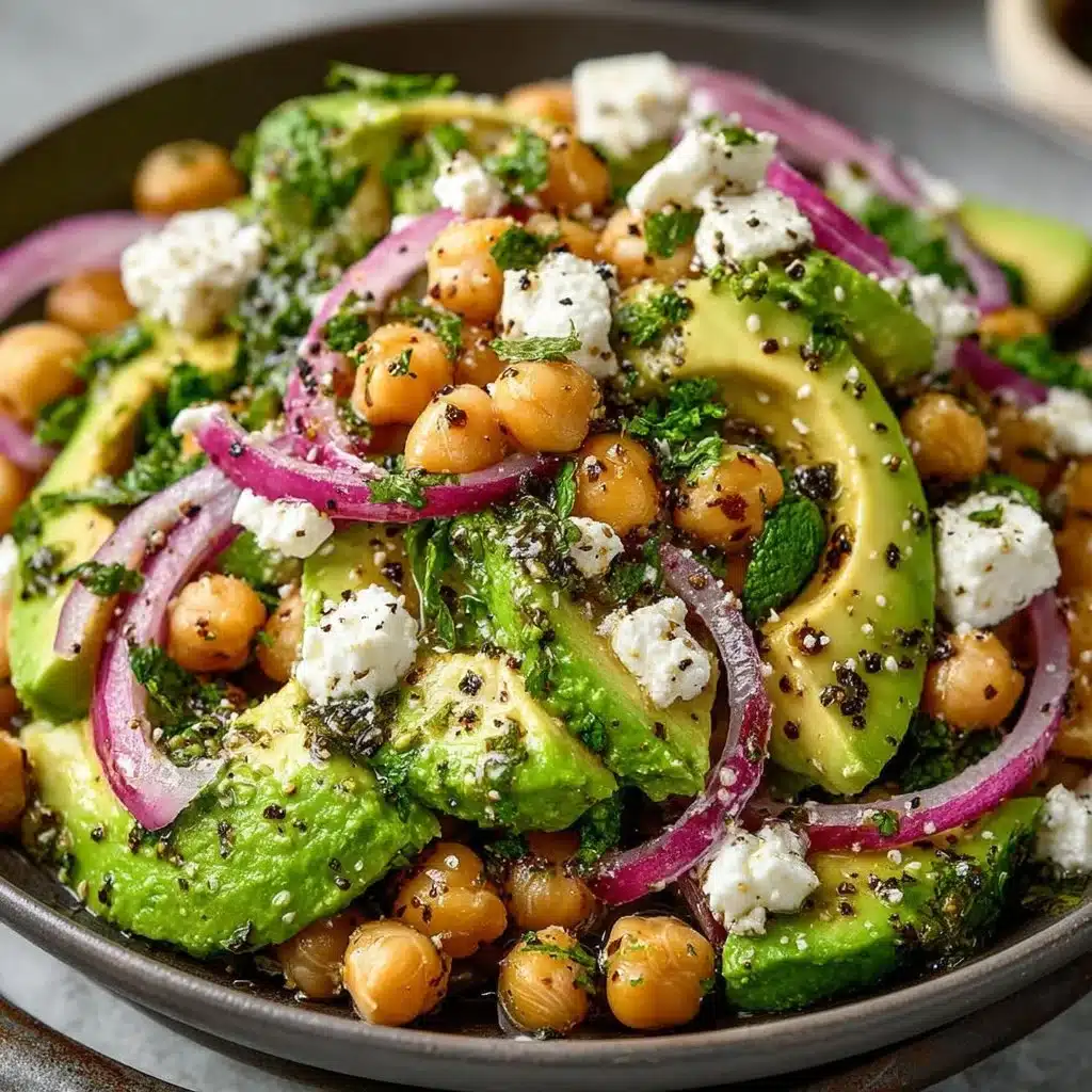 Chickpea Feta Avocado Salad