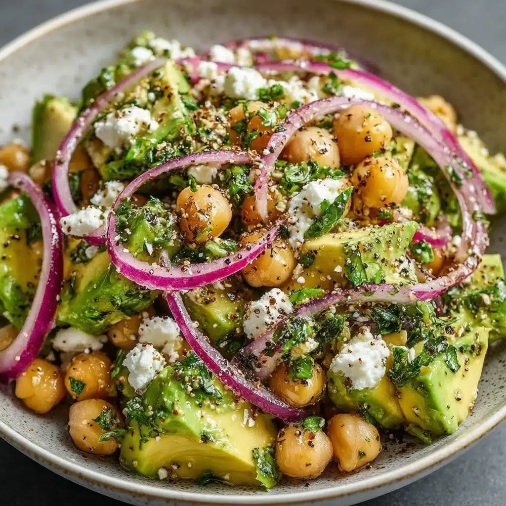 Chickpea Feta Avocado Salad