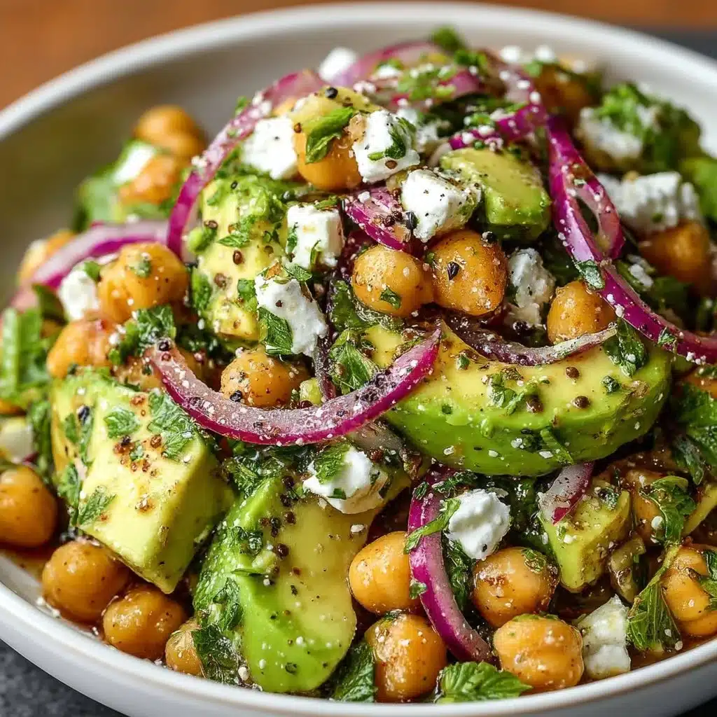 Chickpea Feta Avocado Salad