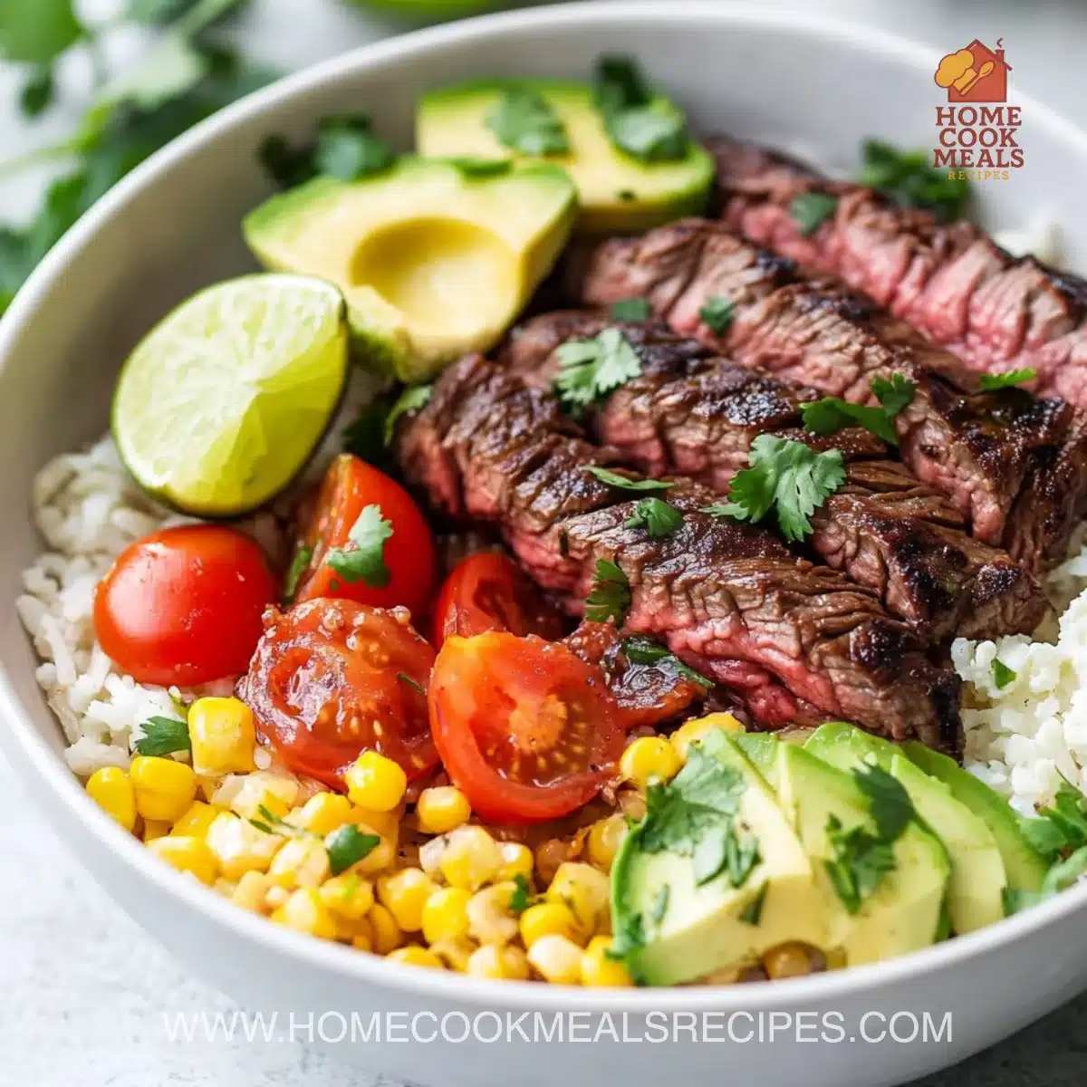 Cilantro Lime Steak Bowls