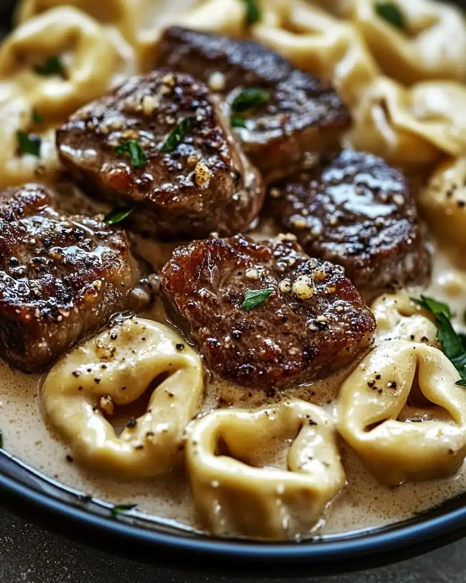 Cracked Garlic Steak Tortellini in Creamhouse Sauce Bliss