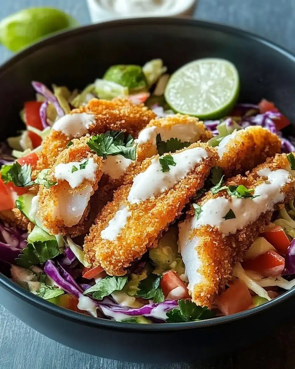 Crispy Fish Taco Bowls