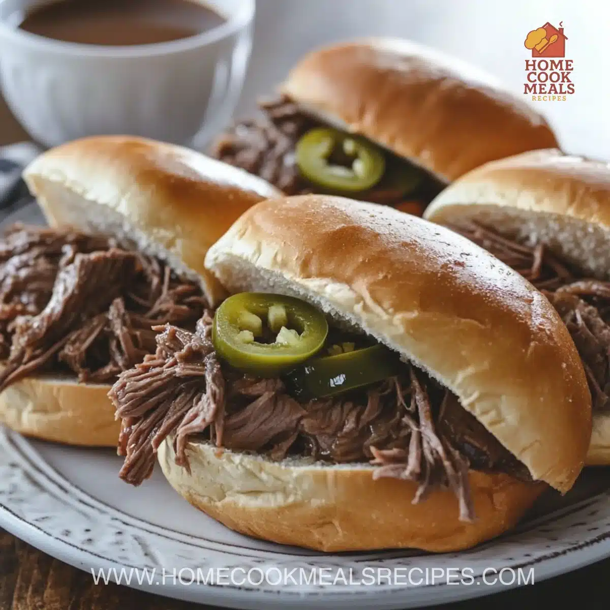 Crockpot French Dip Sandwiches