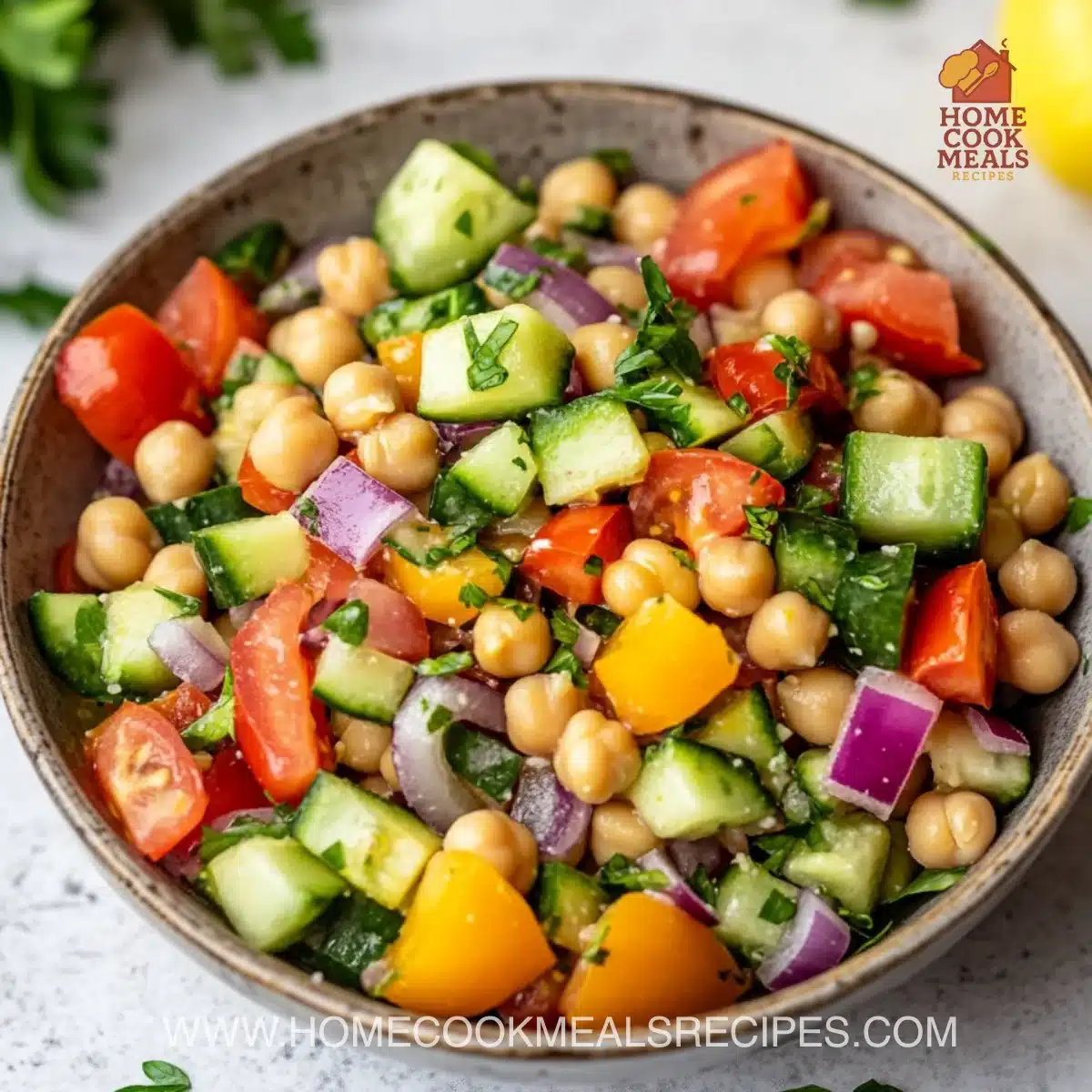 Double Bean Mediterranean Salad