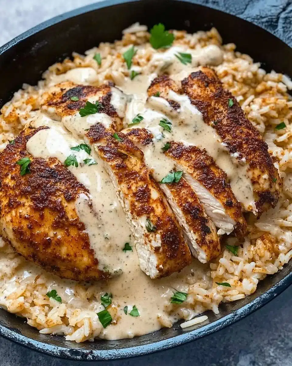 High Protein Creamy Cajun Chicken & Rice