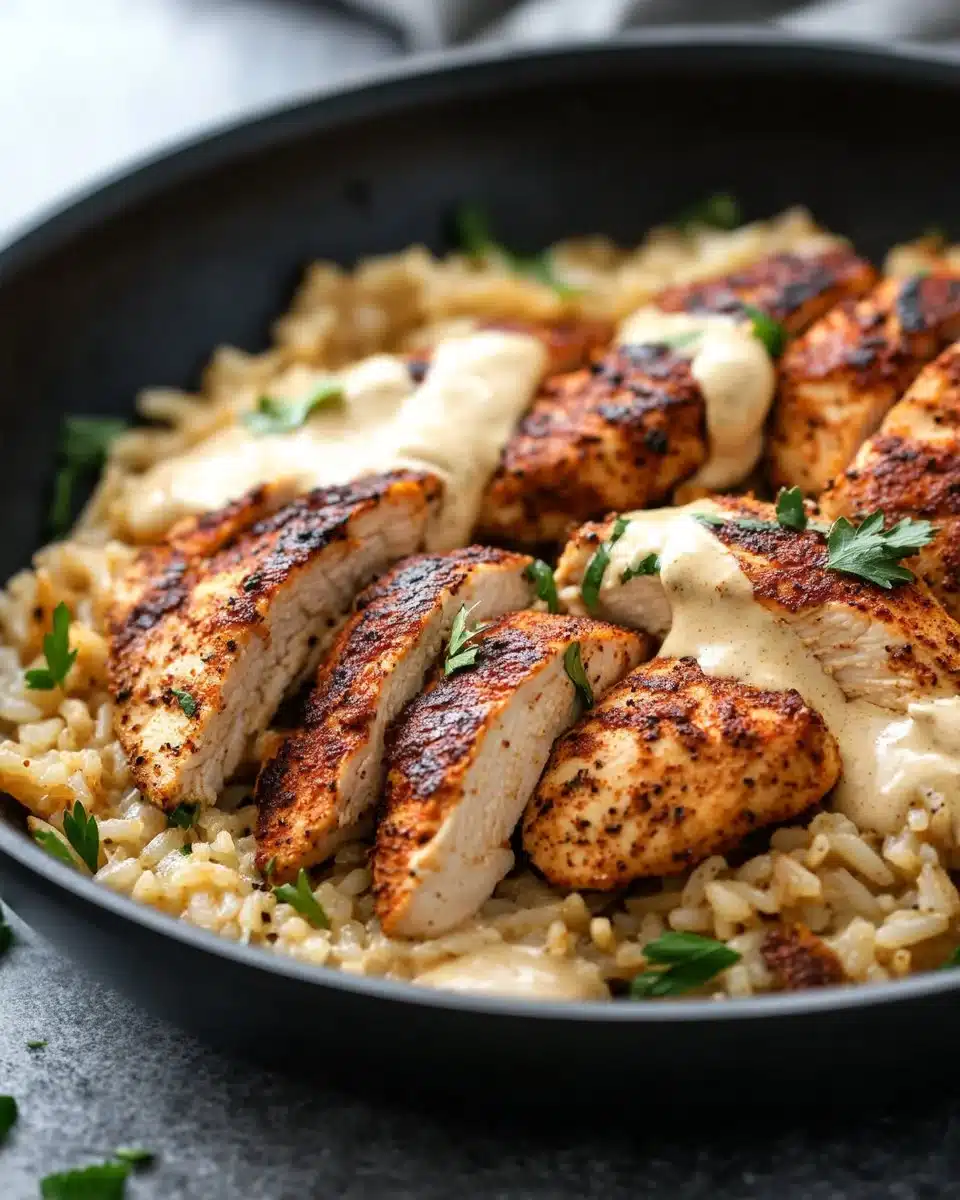 High Protein Creamy Cajun Chicken & Rice