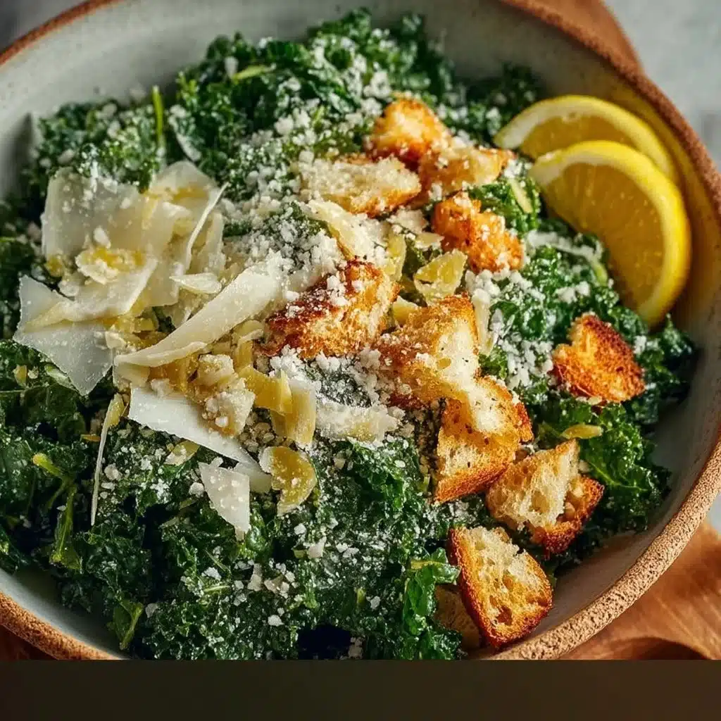 Delicious Lemon Parm Kale Salad with fresh ingredients and vibrant flavors