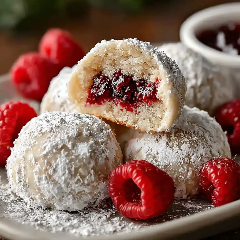 Raspberry Almond Snowball Cookies Delightful Easy Recipe
