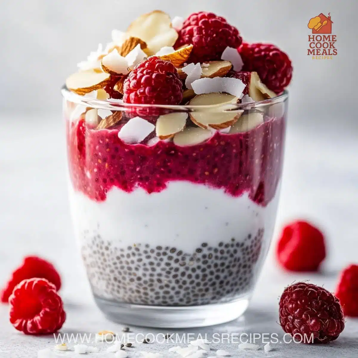 Raspberry Chia Pudding Sweetened with Maple Syrup