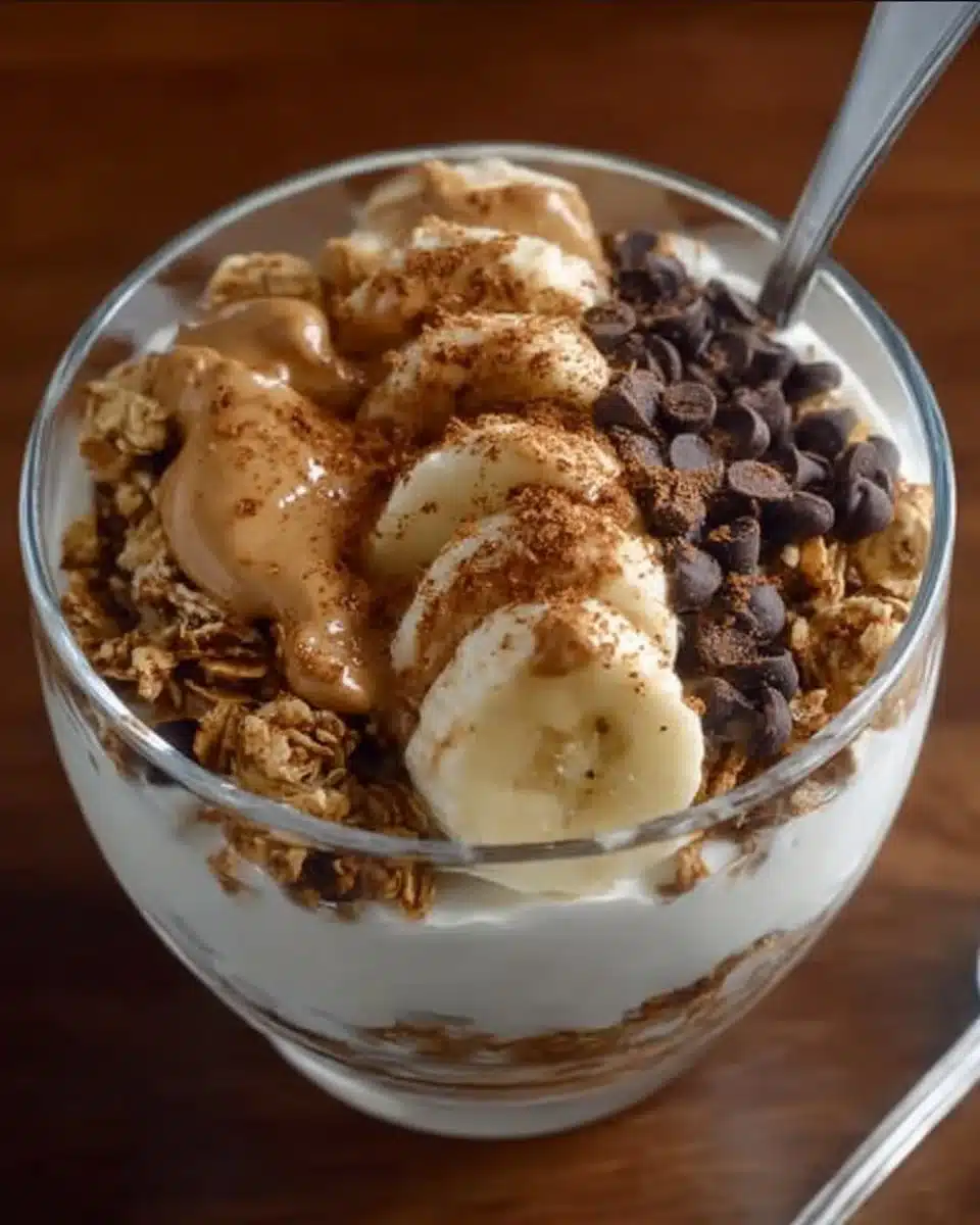 Vanilla Greek Yogurt with Granola and Banana 5 Vanilla Greek Yogurt with Granola and Banana