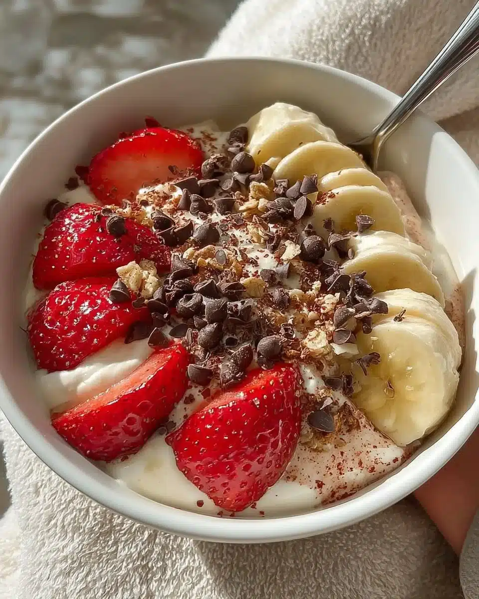 Vanilla Yogurt with Strawberries and Banana