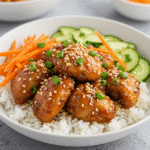 Delicious Sticky Chicken Rice Bowls Recipe