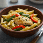 Quick Healthy Garlic Parmesan Chicken Pasta