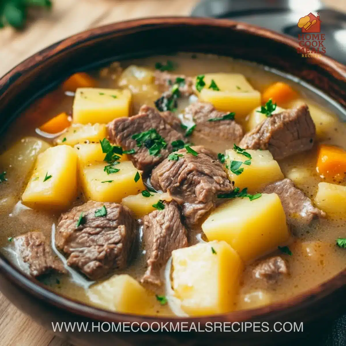 Beef Soup with Potato Cream 7 Beef Soup with Potato Cream