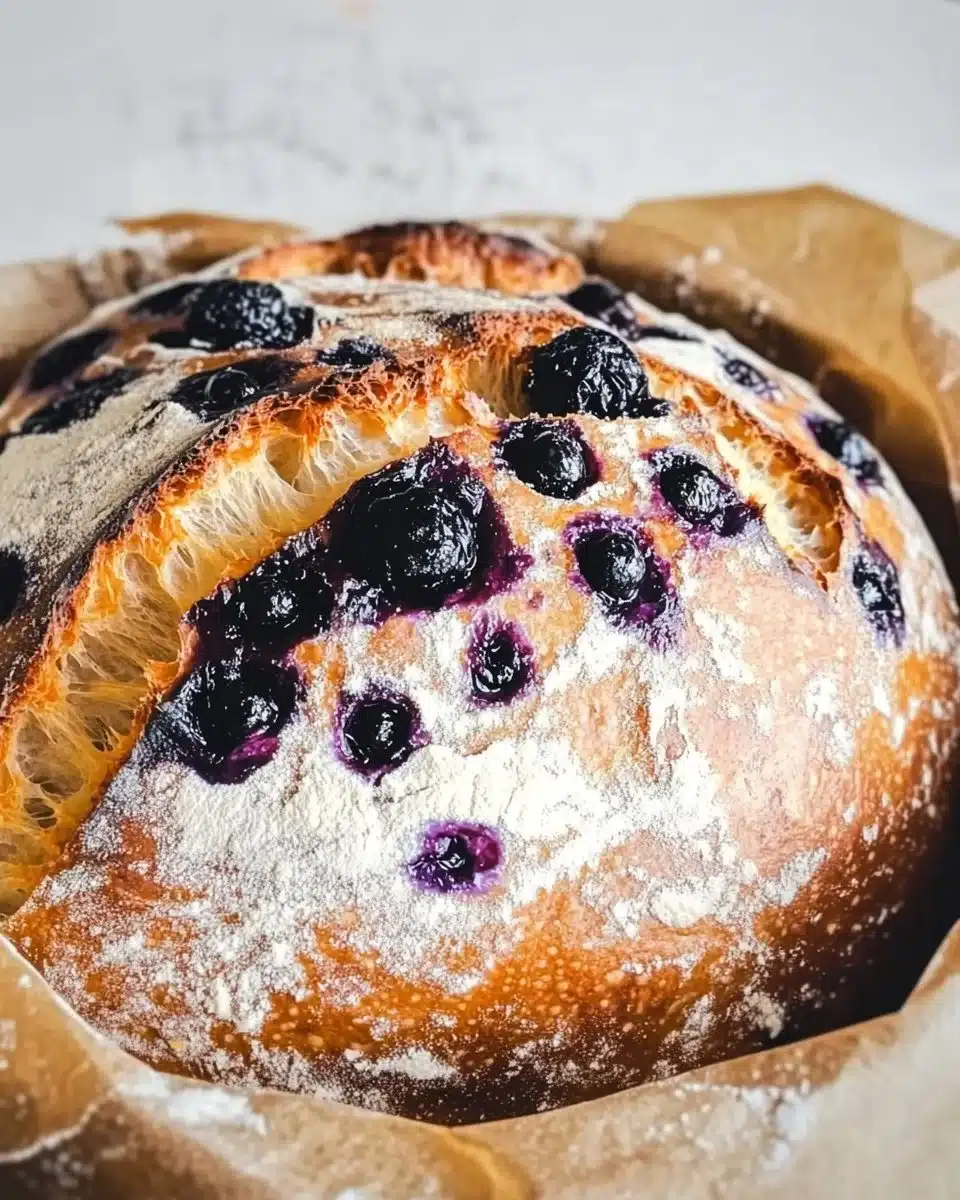 Blueberry Lemon Cream Cheese Sourdough Bread