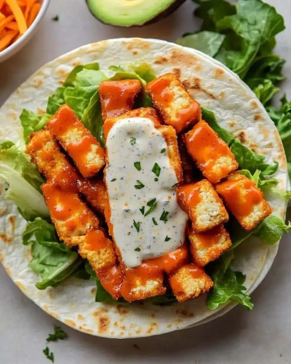 Buffalo Tofu Wrap with Easy Vegan Ranch 5 Buffalo Tofu Wrap with Easy Vegan Ranch