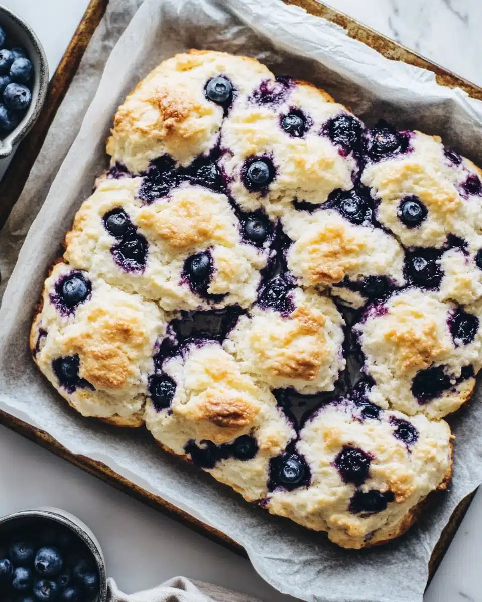 Fluffy cottage cheese blueberry cloud bread recipe on a plate