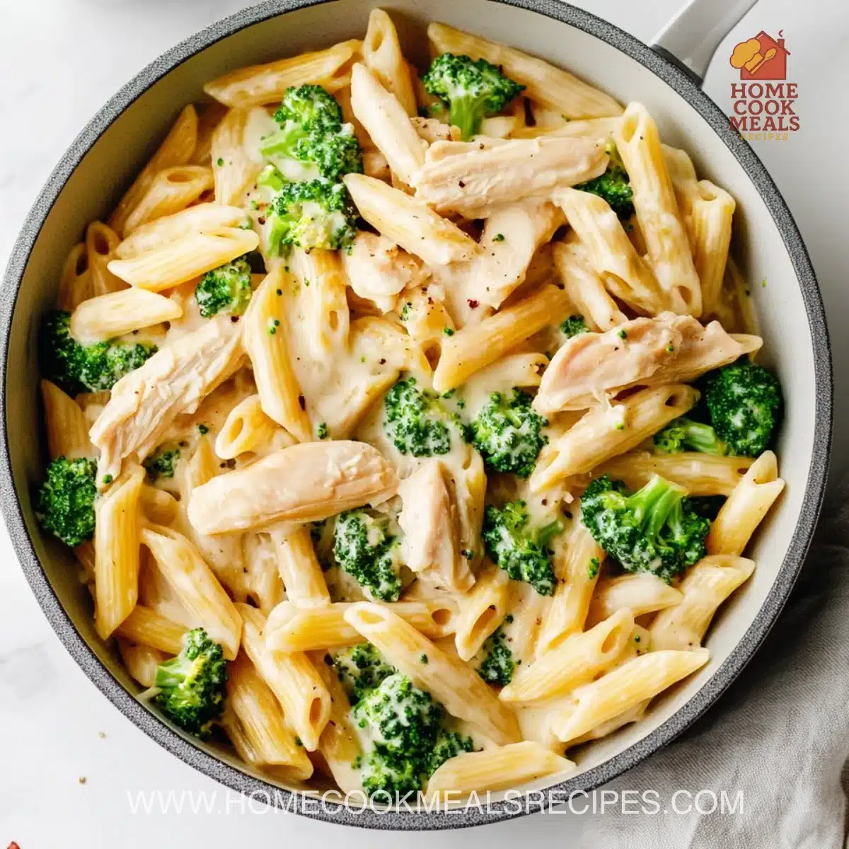 Creamy Rotisserie Chicken Broccoli Pasta