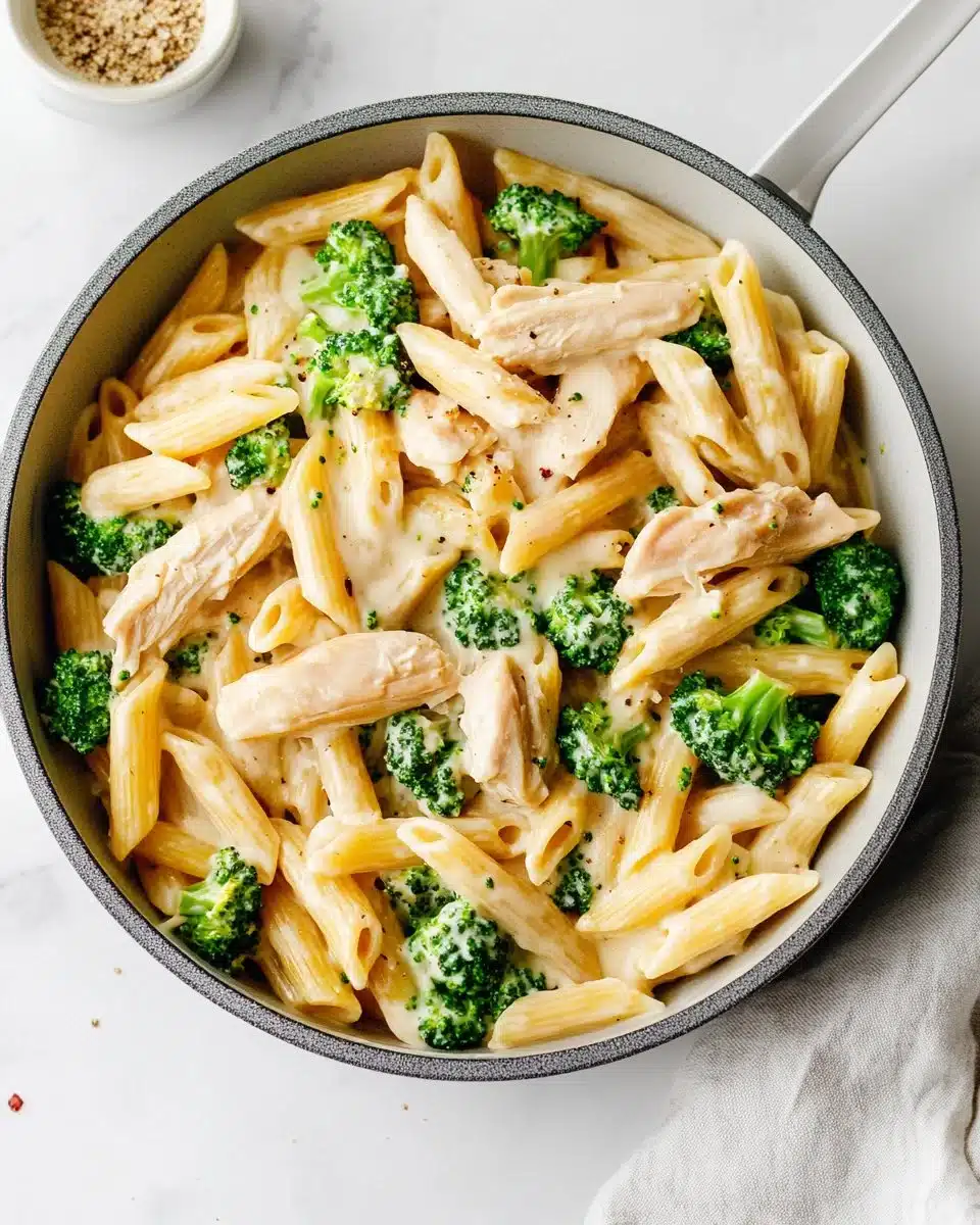 Creamy Rotisserie Chicken Broccoli Pasta