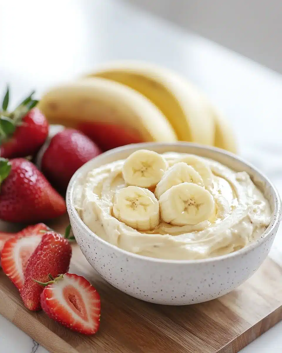 Easy fruit dip served with assorted fresh fruits