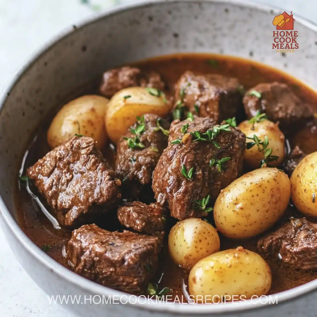 Garlic Butter Beef Bites with Potatoes