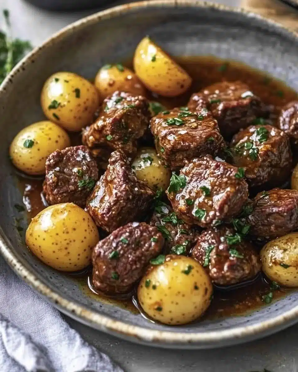 Garlic Butter Beef Bites with Potatoes 8 Garlic Butter Beef Bites with Potatoes