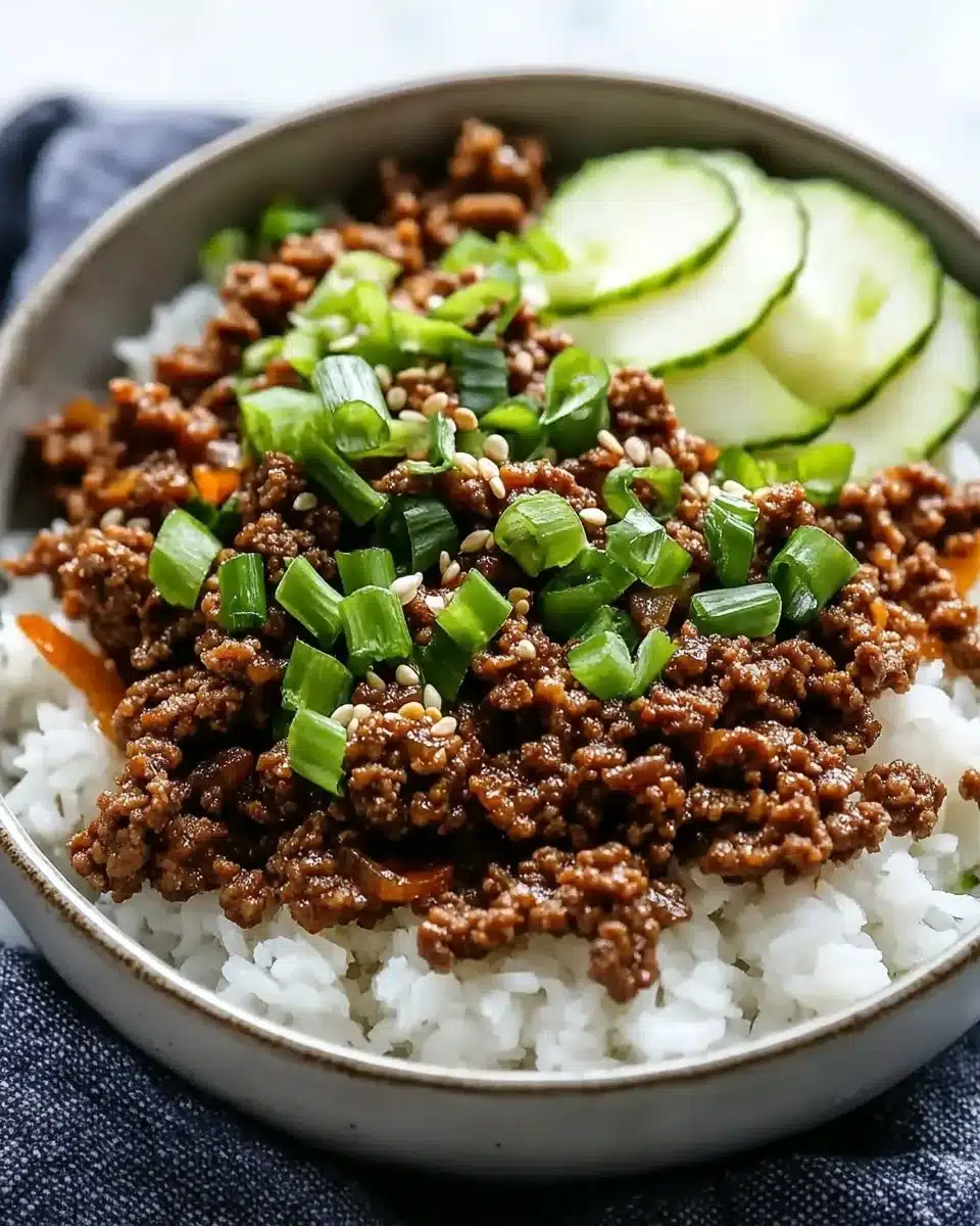 Korean Ground Beef Bowl