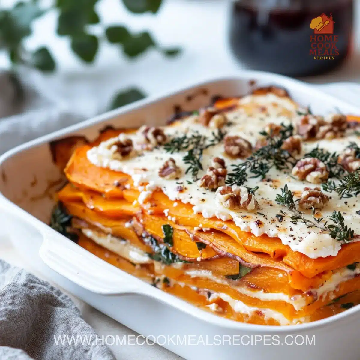 Layered Sweet Potato Butternut Squash Carrot Lasagna Recipe