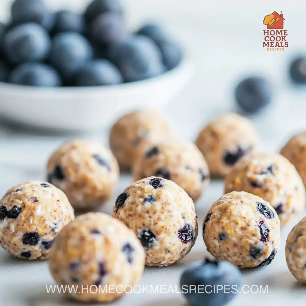 Lemon Blueberry Cottage Cheese Protein Bites